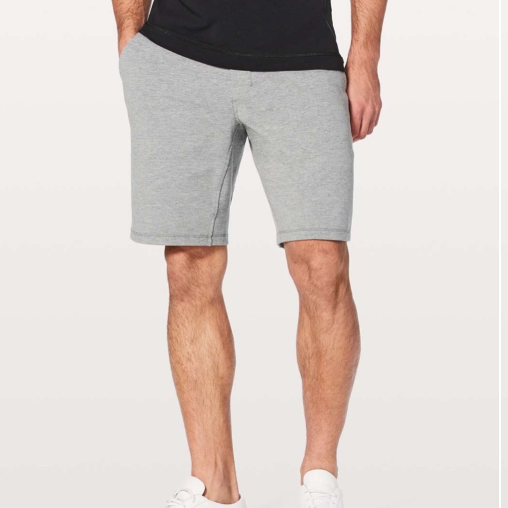 Lululemon City Sweat Short 9.5" Heathered Medium Grey Large